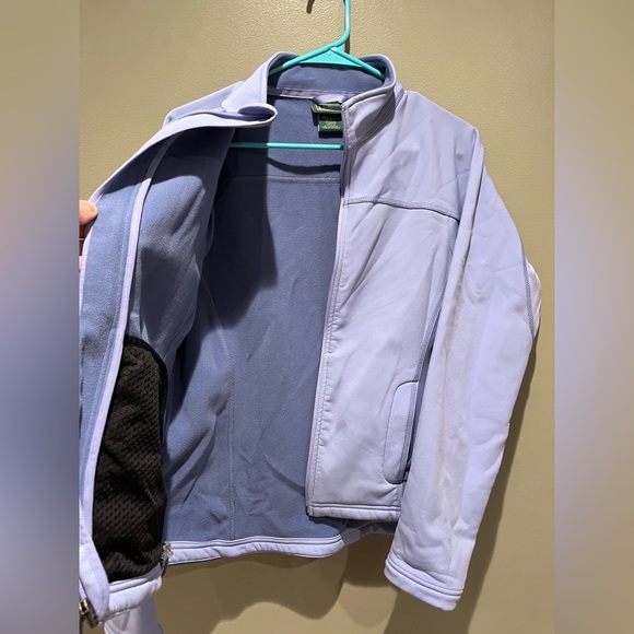 L.L. Bean Light Purple Full Zip Fleece Lined Weather Resistant Jacket Coat Fall - Picture 4 of 8